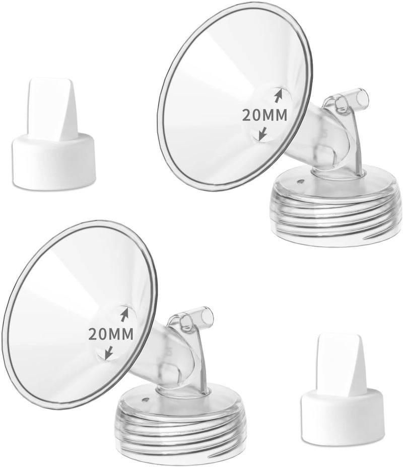 MOOMentaneous 20mm Flange and Duckbill Valve Compatible with Spectra S1/S2 and 9 Plus Not Original Spectra Pump Parts Replacement - Image 1